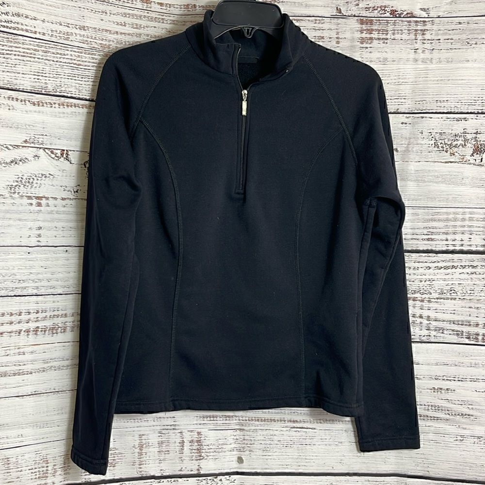 Marker Sweatshirt womens Xl ski Half Zip fitted cropped layer Pullover Polartec‎